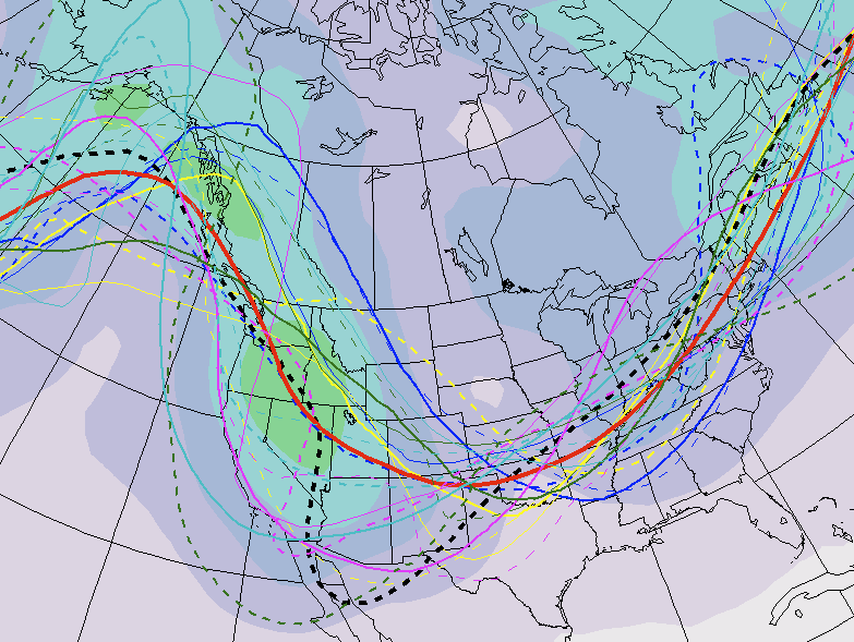 Canadian Model storm tracks