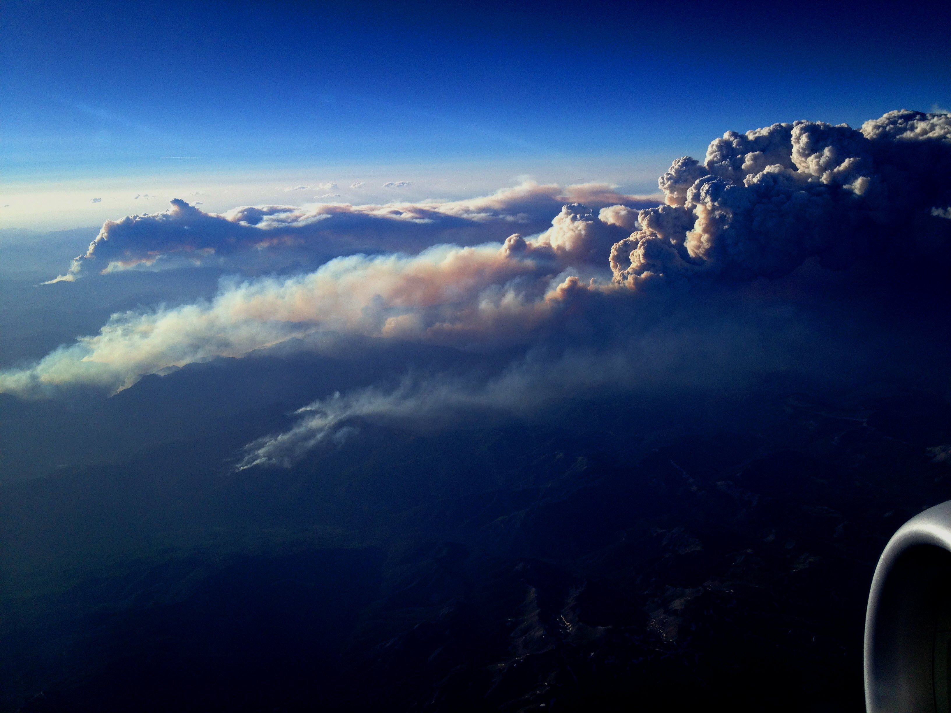 West fork fire from the air
