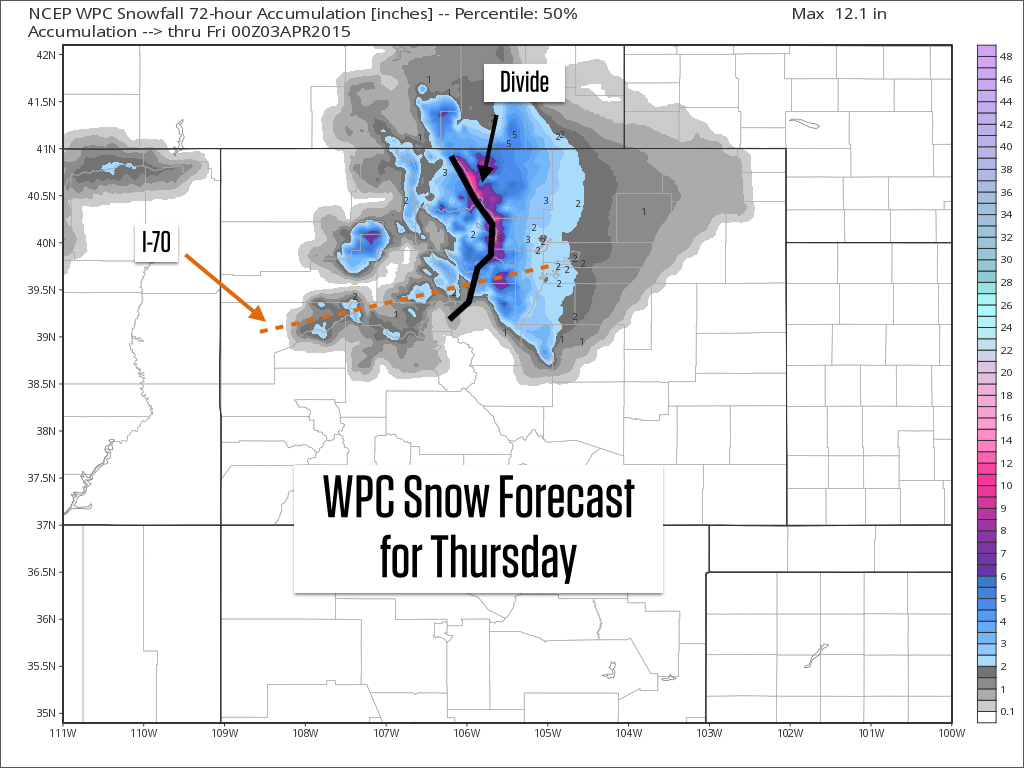 Colorado Snow Forecast - WPC Forecast